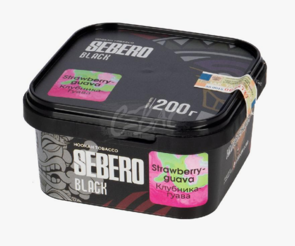 Табак Sebero Black 200 гр - Strawberry Guava (Клубника-Гуава)