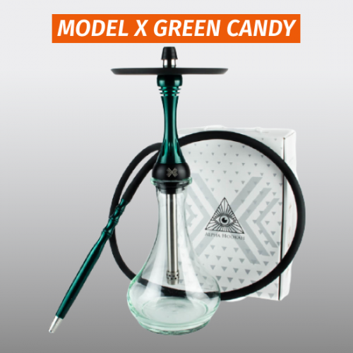 Кальян Alpha Hookah Model X Green Candy - Альфа Хука Модель Икс Темно-зеленый
