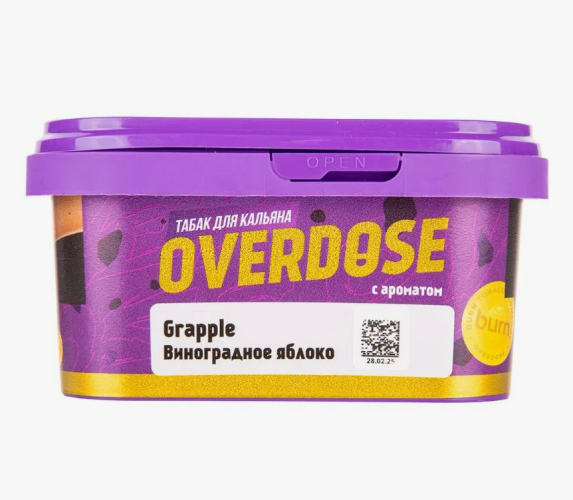 Табак Overdose 200g - Grapple (Виноградное яблоко)